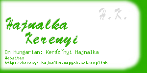 hajnalka kerenyi business card